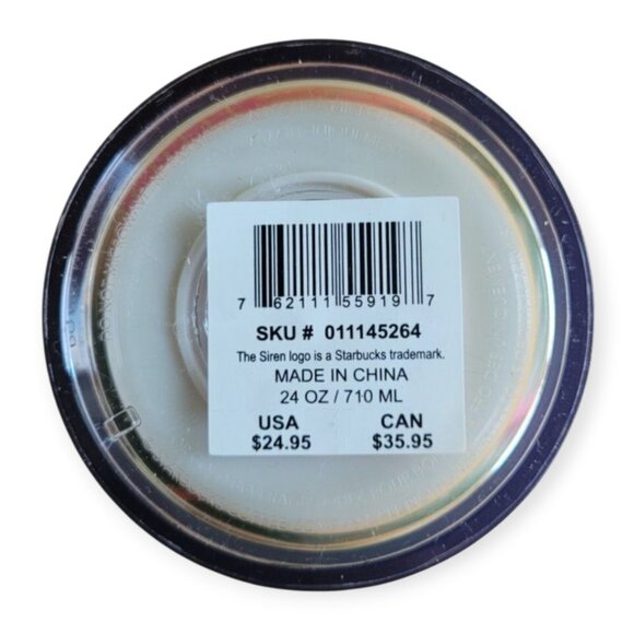 Starbucks Manuela Guillen Heart Straw Topper Tumbler size 24oz NWT RARE - Picture 3 of 6